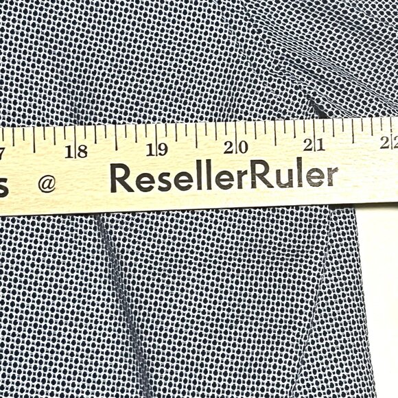 Vince Camuto Mens Shirt Long Sleeve Blue Gray Jacquard Weave Concealed Button XL - Picture 5 of 6